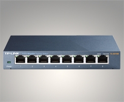 Switch de bureau 8 ports 10/100/1000Mbps – Boîtier métal