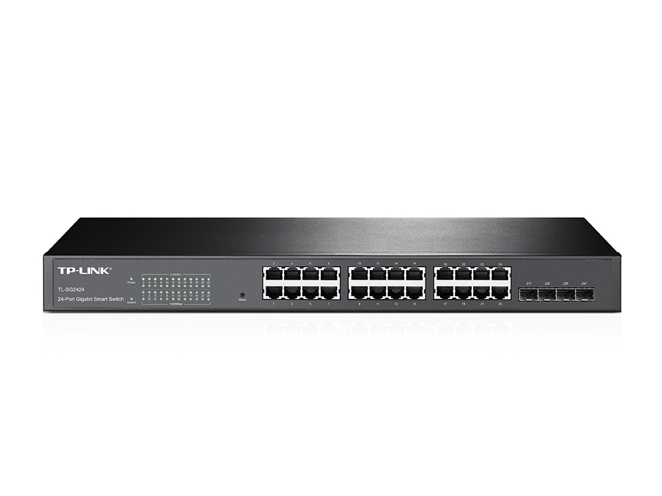 Smart Switch administrable 24 ports Gigabit avec 4 emplacements combinés SFP