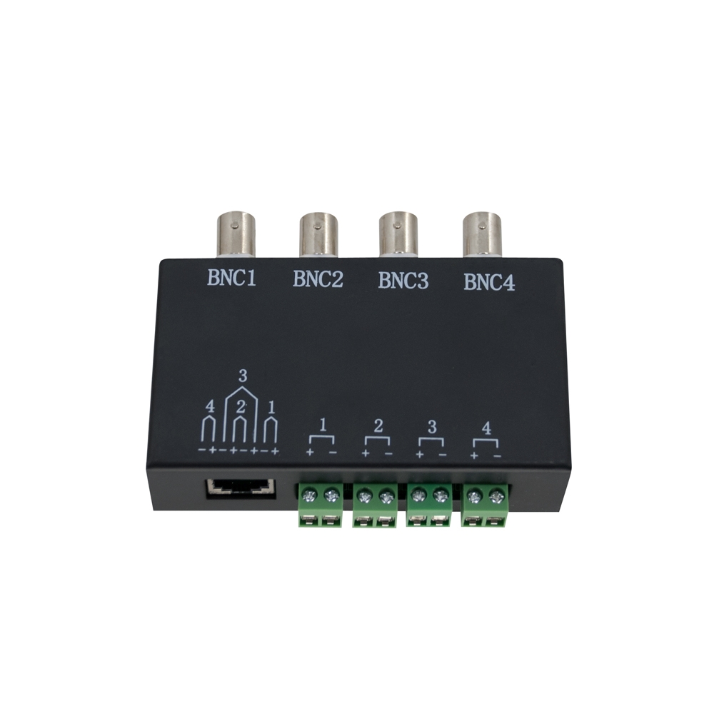 4 BNC to RJ45 Video Converter / Twisted Pair Tranceiver/Receiver (Metal)
