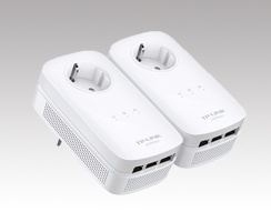Kit d&rsquo;adaptateurs CPL AV1200 3 ports Gigabit avec prise gigogne