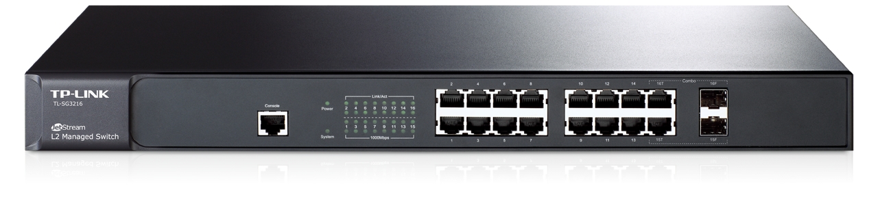 Switch JetStream™ administrable niveau 2 16 ports Gigabit